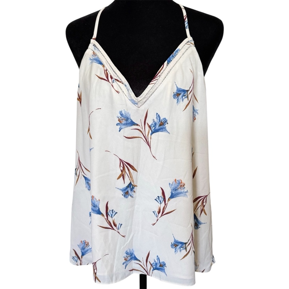 Nine Britton Spaghetti Strap Sleeveless Lightweight Beige Top Sz M Spring Summer